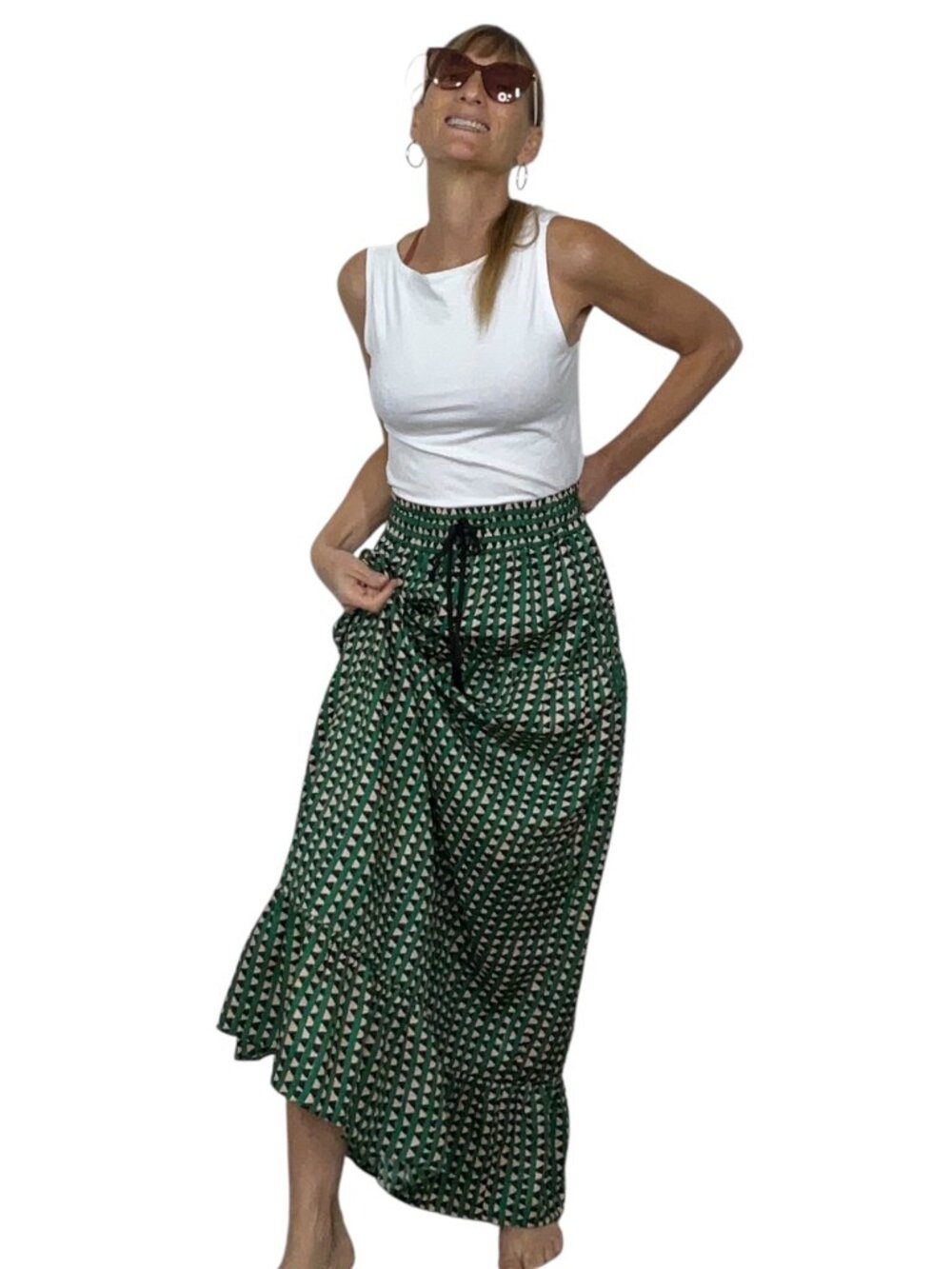 Scotch & Soda Green Patterned Maxi Skirt - Picture 14 of 14
